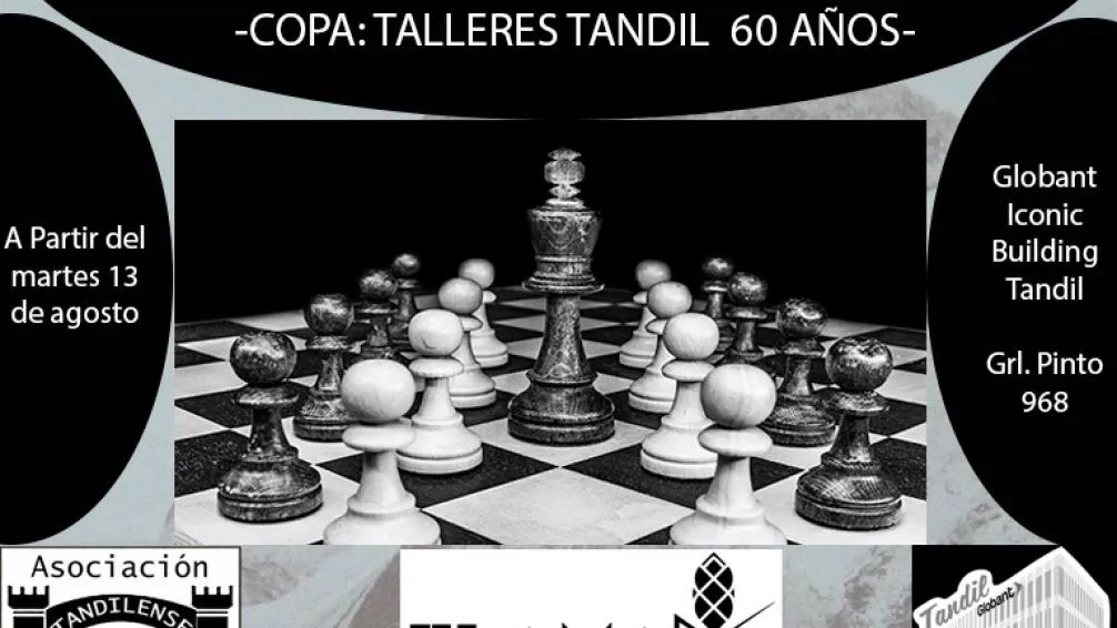El ajedrez se prepara para la "Copa Talleres Tandil - 60 Años"