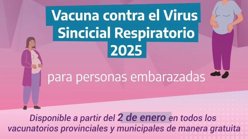 La Provincia convoca a embarazadas a vacunarse contra la bronquiolitis