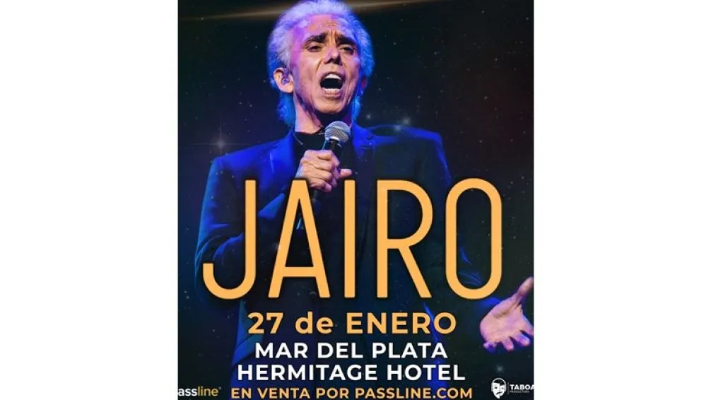 El 27 de enero Jairo se presenta en el Hotel Hermitage de Mar del Plata