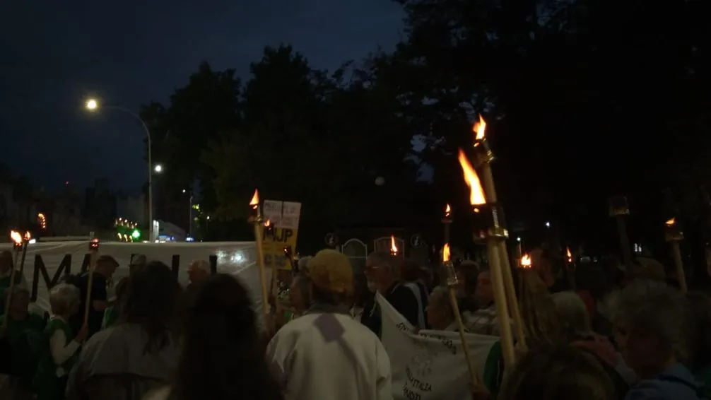 Se llevó a cabo la "Marcha de las Antorchas"