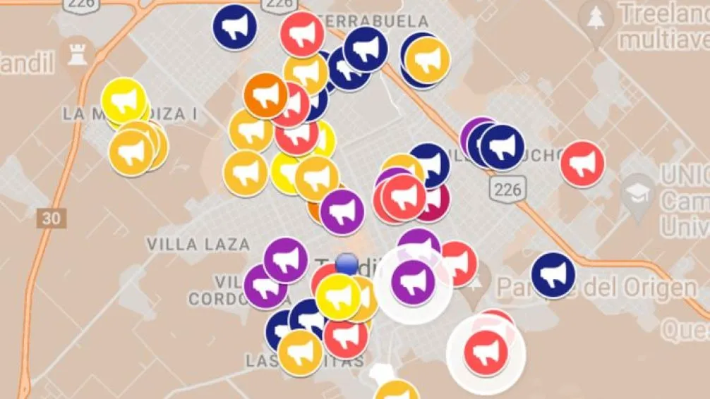 Inseguridad: Ante la falta de información de estadísticas oficiales, vecinos configuran un mapa del delito