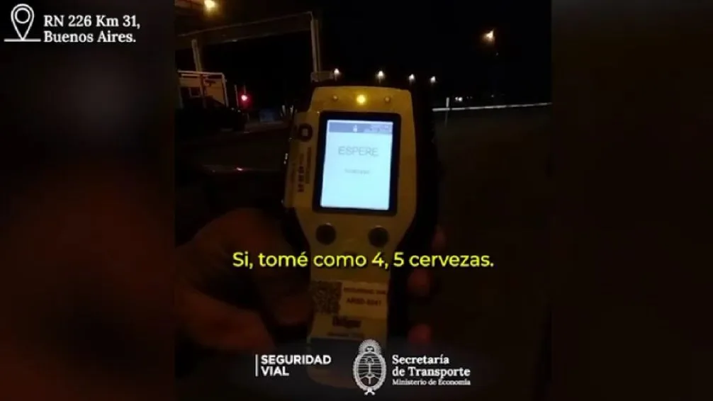 Hombre de 54 años con carnet vencido, sin VTV y 5 cervezas "encima" en la Ruta 226