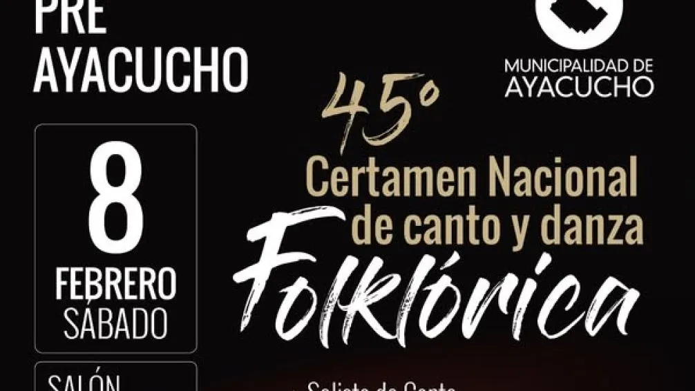 El sábado 8 de febrero Ayacucho se sube al escenario