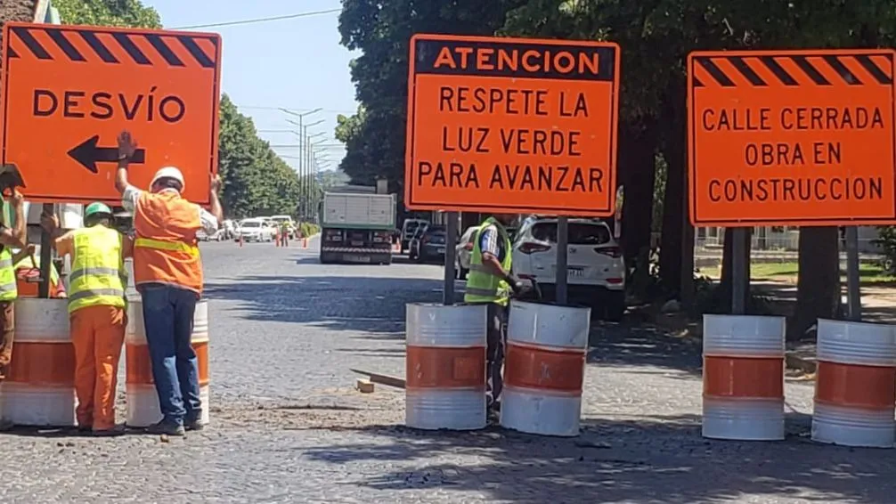 Corte de tránsito por obras en Chile y Richieri