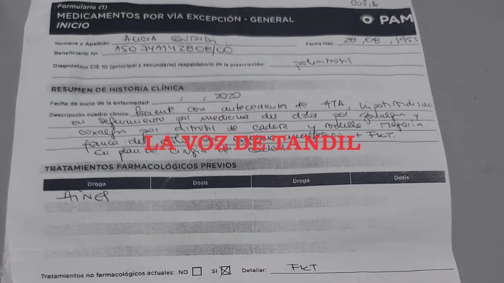 Lo echaron de "Acción Tandilense" por reclamar a PAMI la medicación para su mamá 