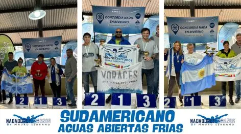 Tandilenses en el Campeonato Sudamericano de Aguas Abiertas
