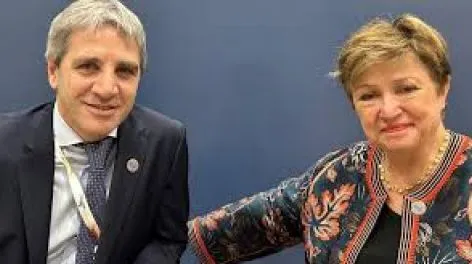 Georgieva se reunió con Luis Caputo y renovó el respaldo al Gobierno