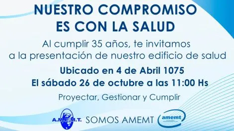 AMEMT inaugurará su nuevo edificio de salud el próximo sábado