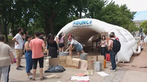 Con una olla popular, otro martes de lucha por la universidad pública en Pinto y Chacabuco 