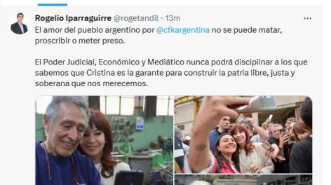 "El amor del pueblo argentino no se puede matar, proscribir o meter preso"