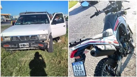 Choque en la rotonda de Ruta 226 y Espora: un motociclista con heridas