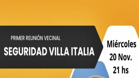 Preocupados por la inseguridad, vecinos de Villa Italia se reunirán la semana entrante en Unión y Progreso