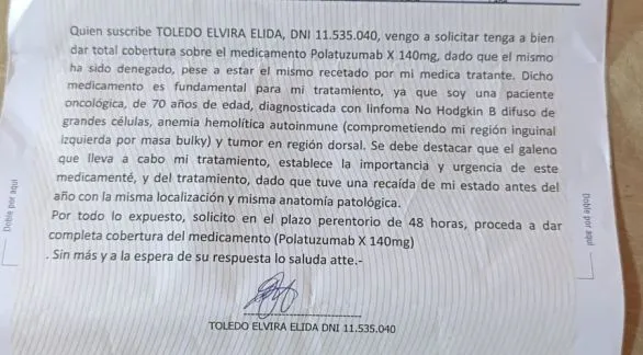 Tandil: desde diciembre otra paciente sin quimioterapia porque PAMI le niega la medicación 