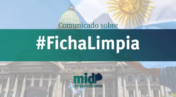 Comunicado del MID Tandil sobre la media sanción del proyecto "Ficha Limpia"